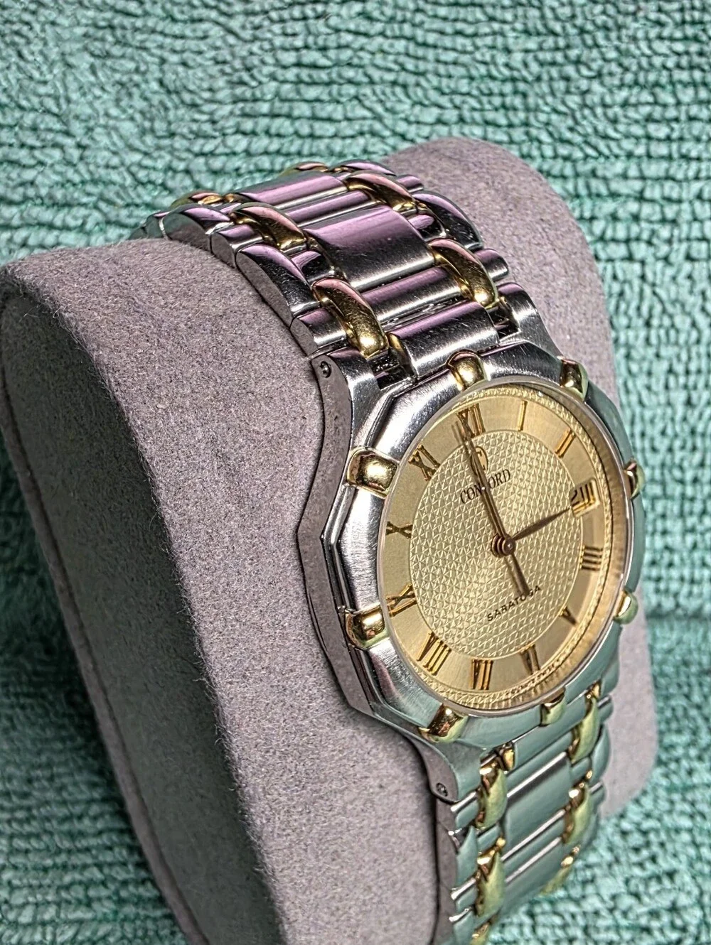 Concord Saratoga Two-Tone, Gold Dial Ladies Watch With Boxes and Papers